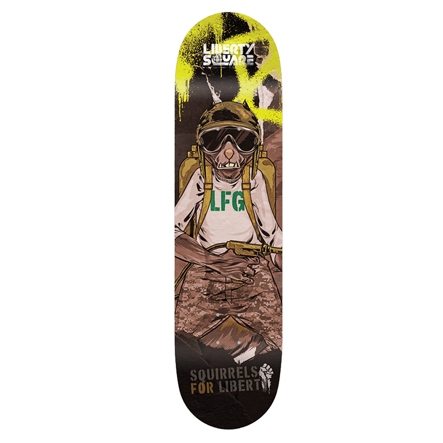 Squirrels For Liberty Skate Deck