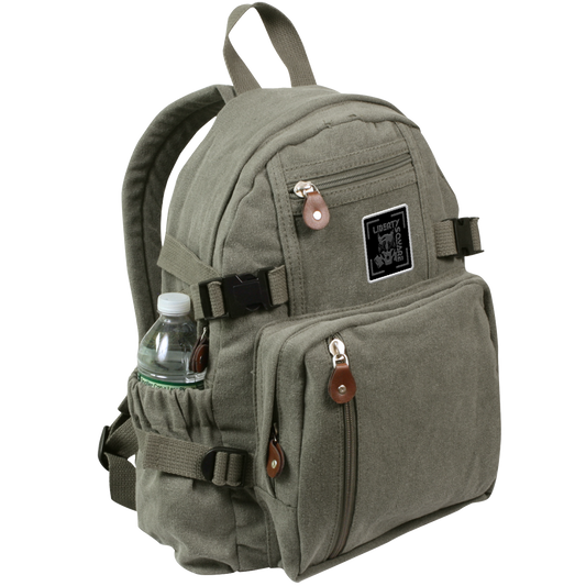 Gas Mask Vintage Compact Backpack (Olive)